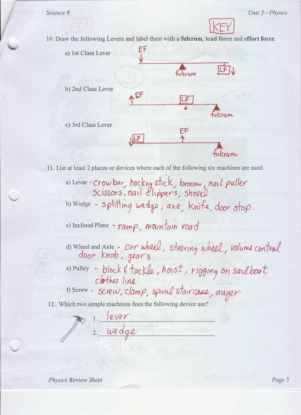 Mastering Work And Simple Machines Worksheet Answer Key Revealed